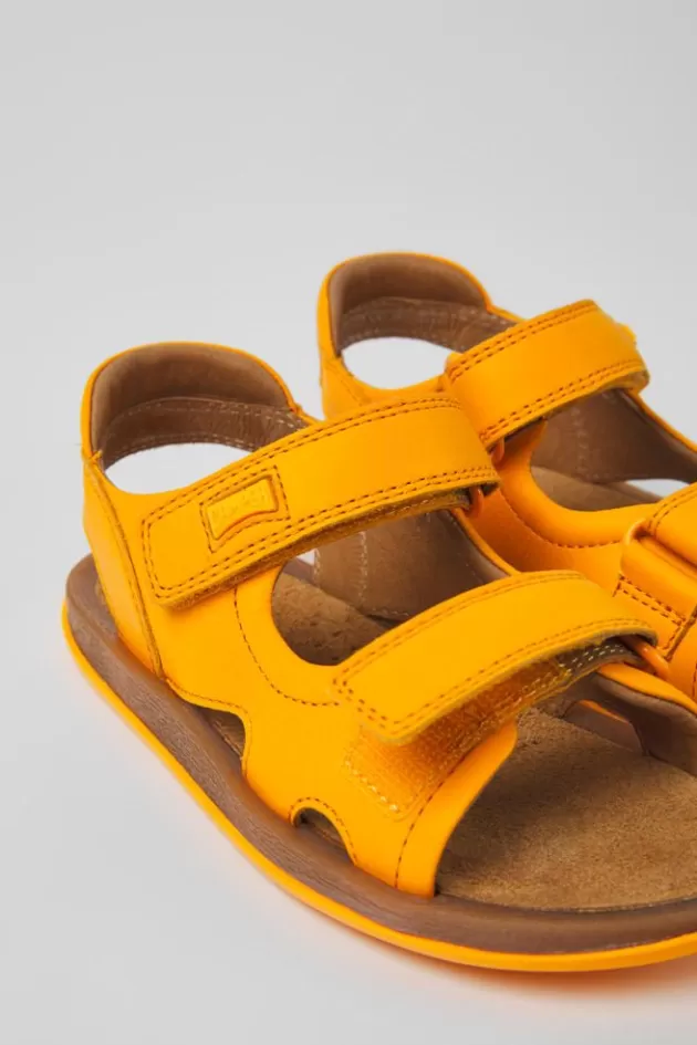New Camper Oranje Leren Kindersandalen