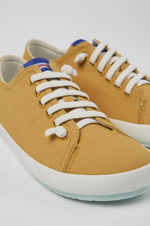 Fashion Camper Oranje Textiel Sneaker Voor Heren