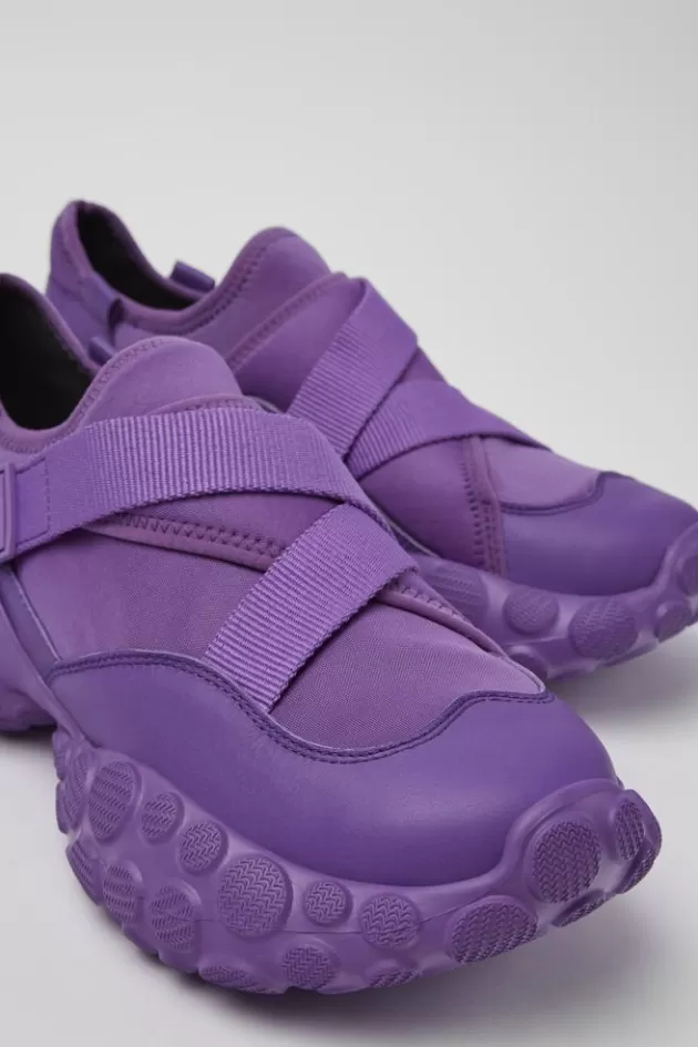 Fashion Camper Paarse Sneaker Van Textiel/Leer Voor Heren