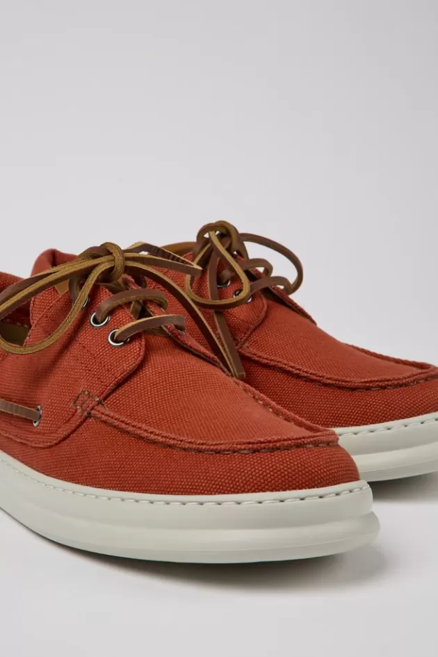 Online Camper Rode Herenschoenen Van Gerecycled Katoen