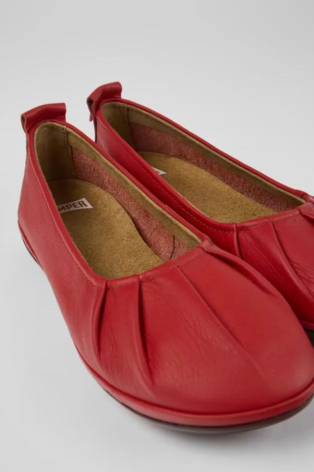 Sale Camper Rode Leren Ballerina'S Voor Dames