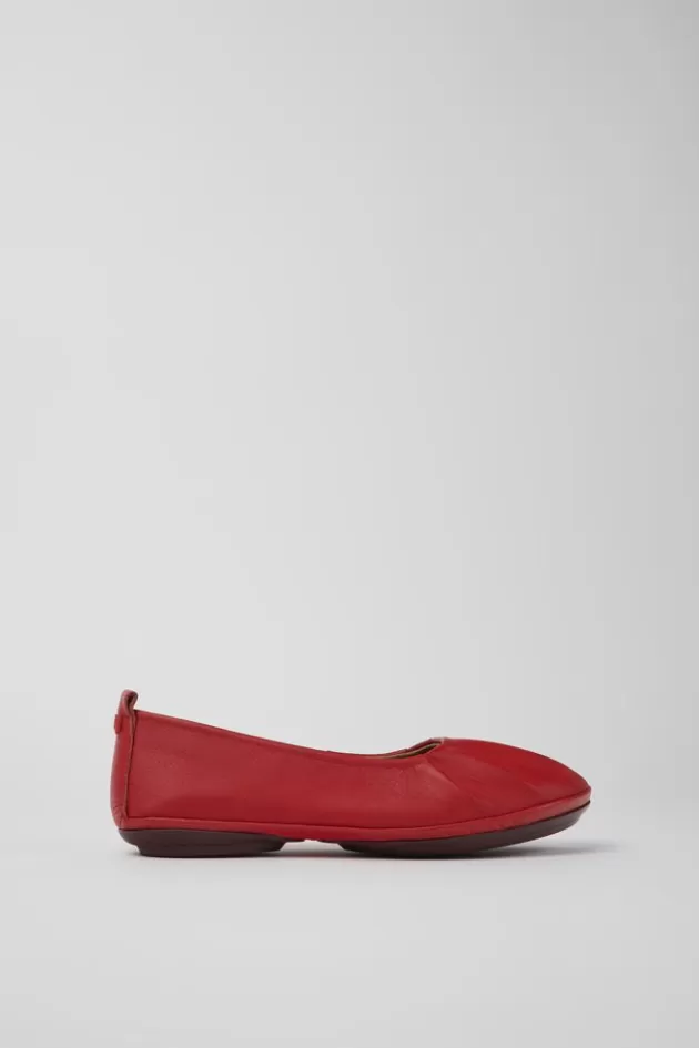 Sale Camper Rode Leren Ballerina'S Voor Dames