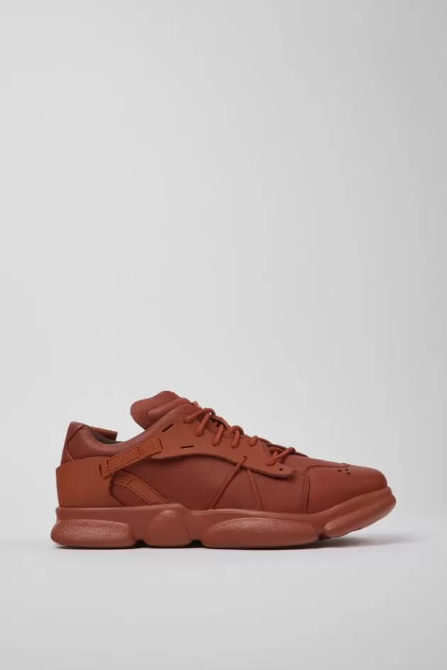 Outlet Camper Rode Leren En Stoffen Herensneakers