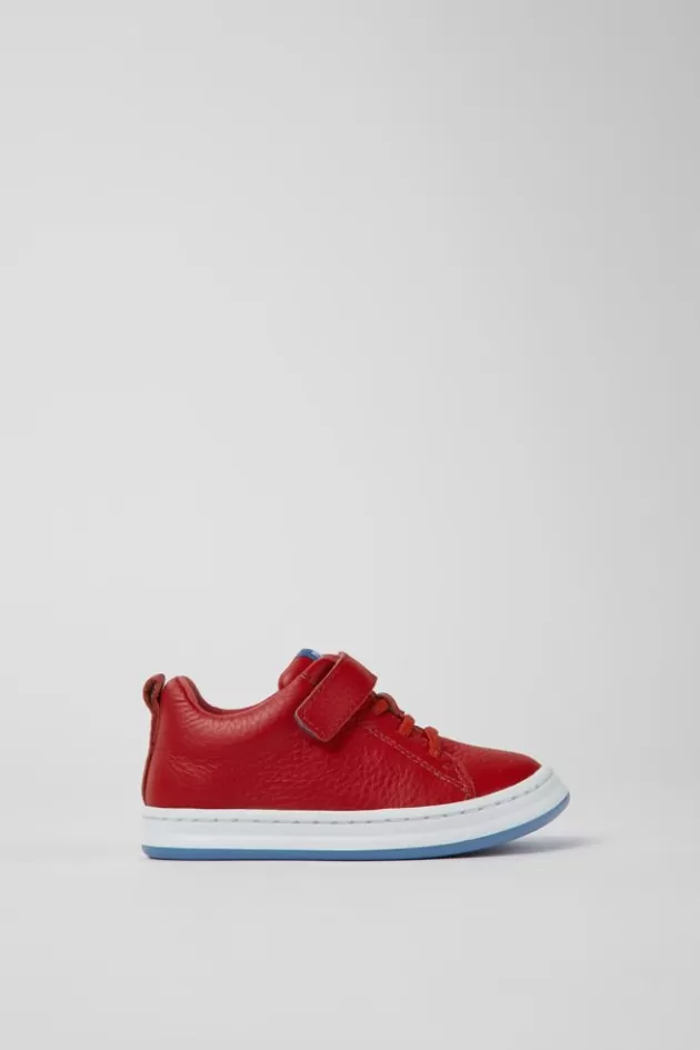 Fashion Camper Rode Leren Kindersneakers