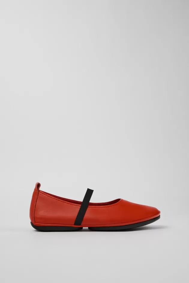 Discount Camper Rode Leren Mary Jane-Schoen Voor Dames