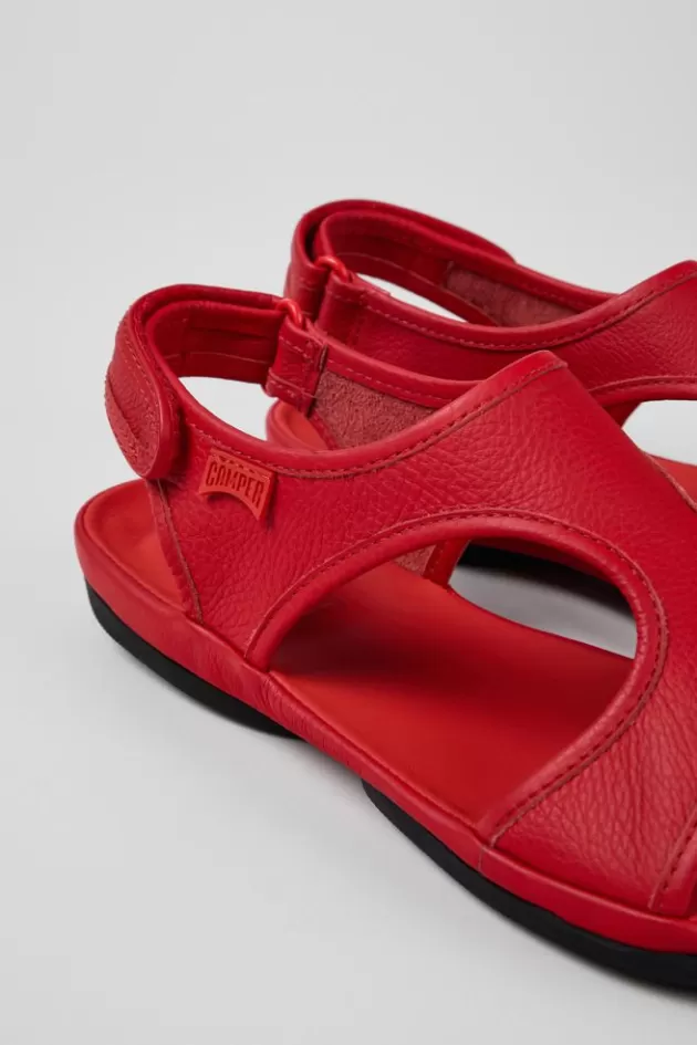 Store Camper Rode Leren Sandaal Voor Dames