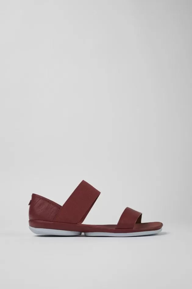 Outlet Camper Rode Leren Sandaal Voor Dames