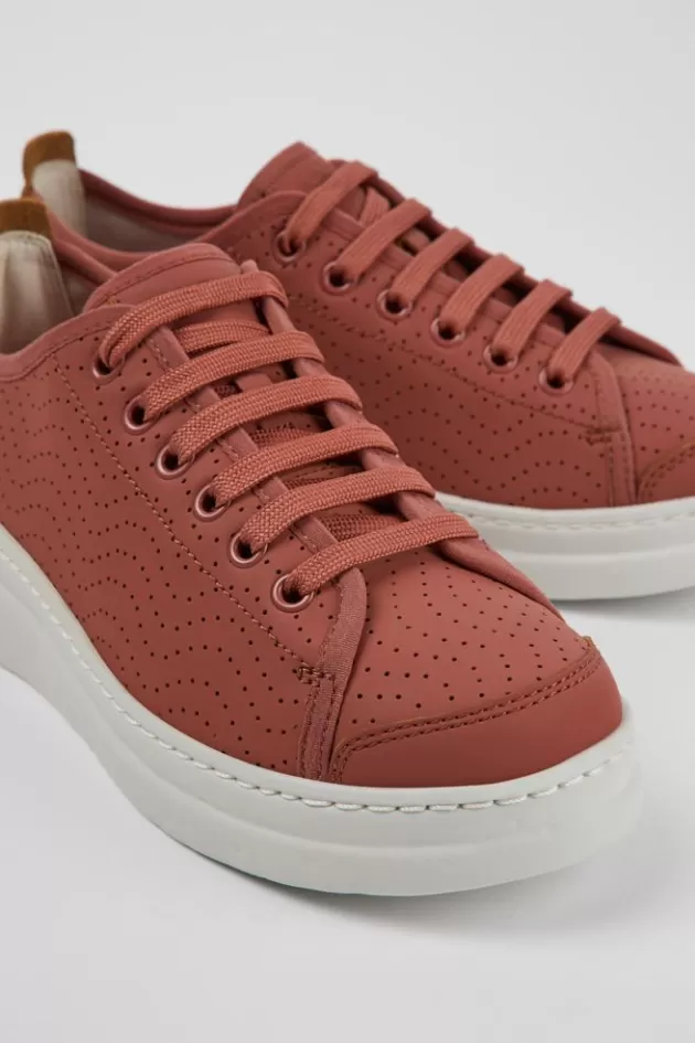 Best Sale Camper Rode Leren Sneaker Voor Dames