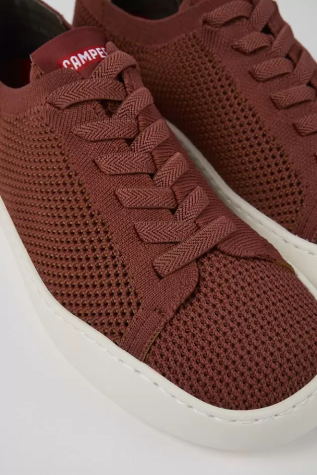 Cheap Camper Rode Textiel Sneaker Voor Dames
