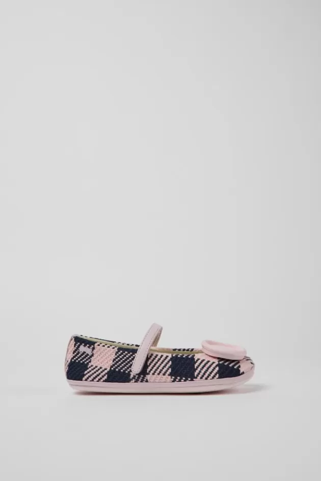 Cheap Camper Roze En Blauwe Meisjesballerina'S