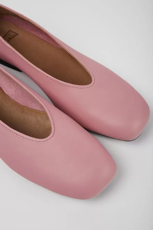 Shop Camper Roze Leren Ballerina'S Voor Dames