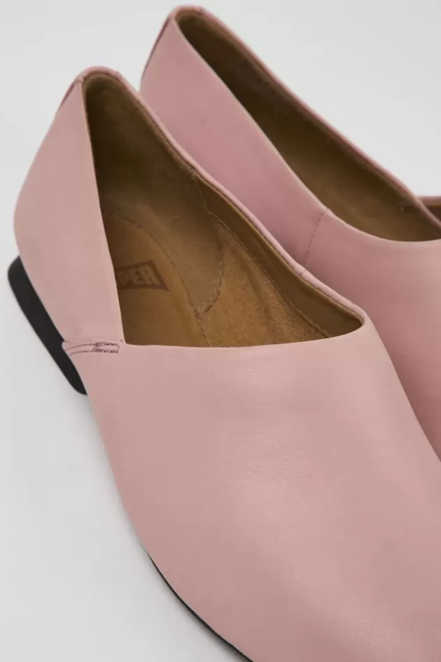 Sale Camper Roze Leren Ballerina'S Voor Dames