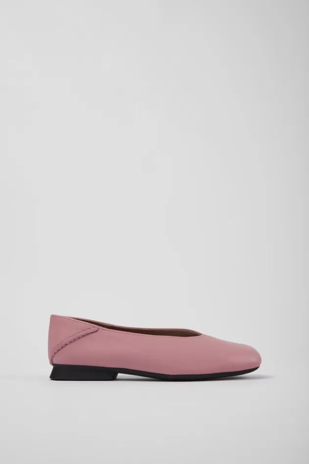 Shop Camper Roze Leren Ballerina'S Voor Dames