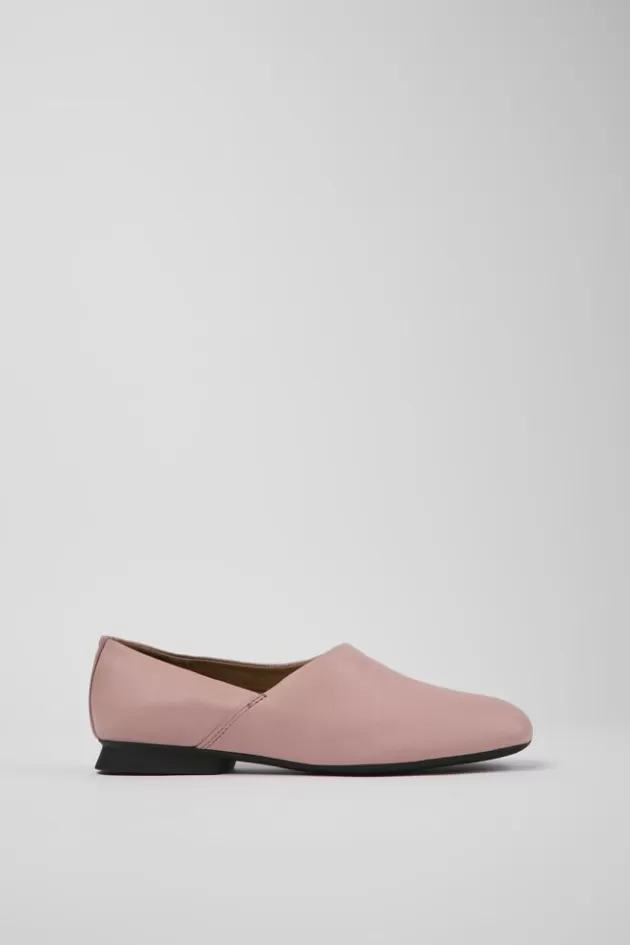 Sale Camper Roze Leren Ballerina'S Voor Dames