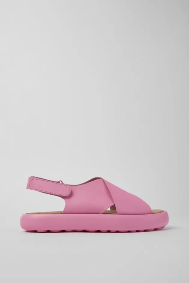 Outlet Camper Roze Leren Herensandalen