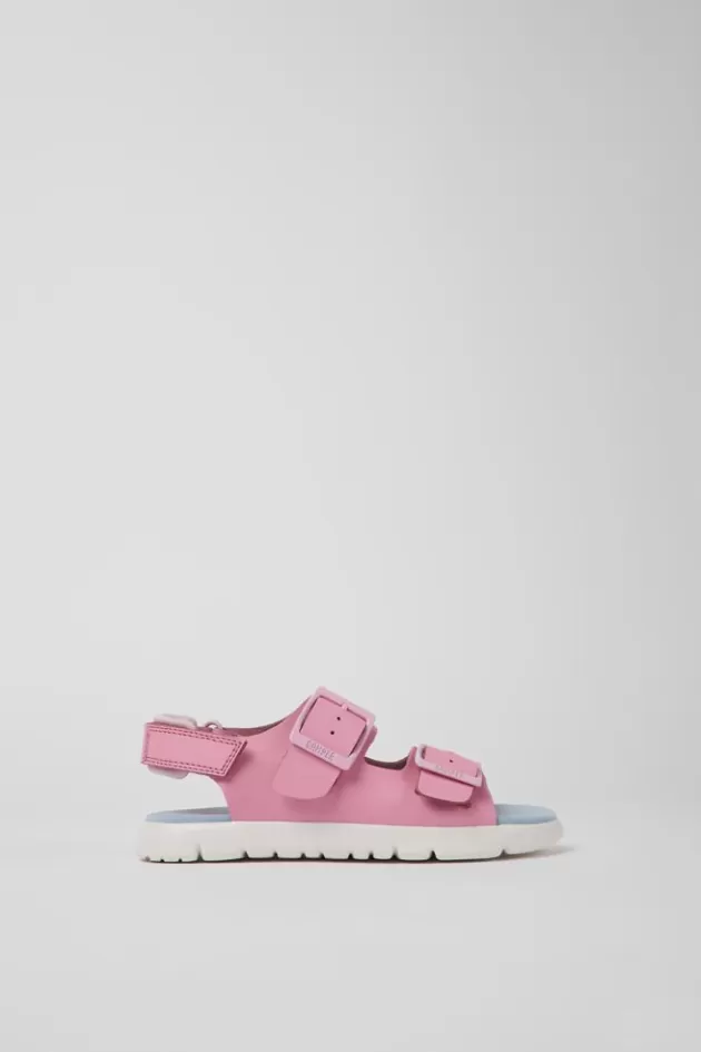 Outlet Camper Roze Leren Kindersandalen