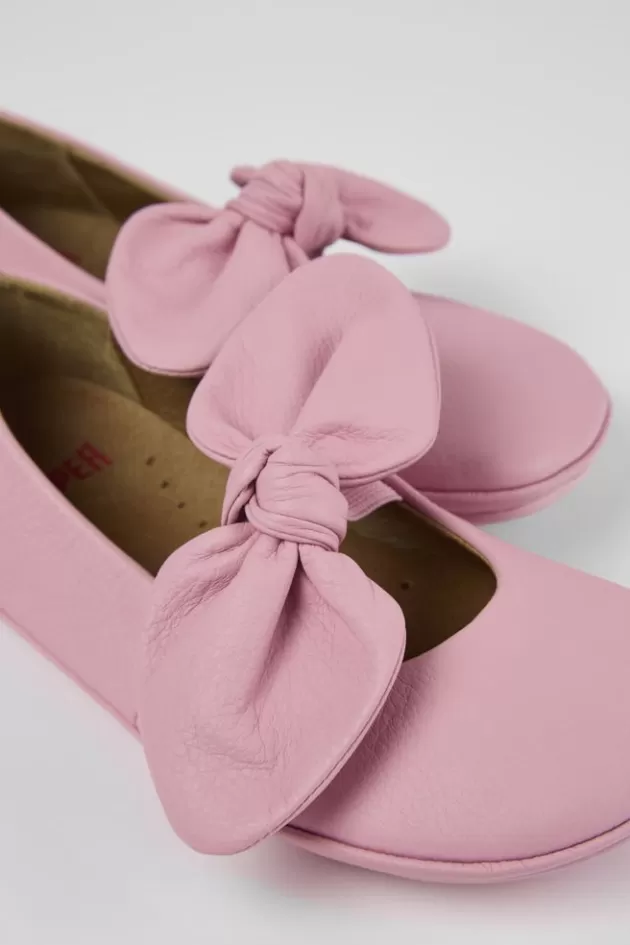 New Camper Roze Leren Mary Jane-Schoenen