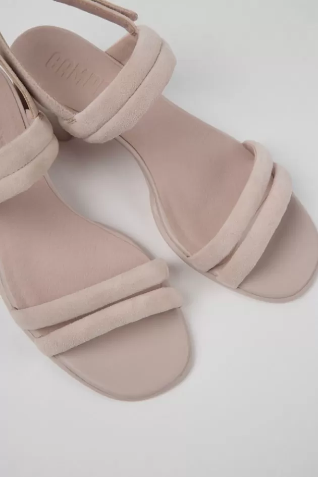 Hot Camper Roze Nubuck Damessandalen