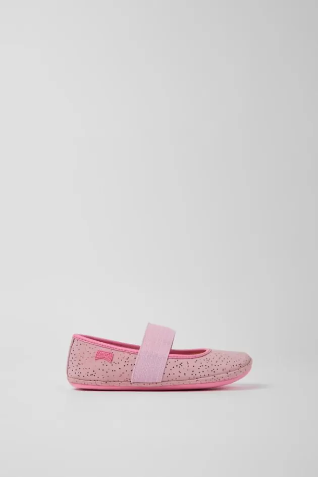 New Camper Roze Nubuck Kinderballerina'S