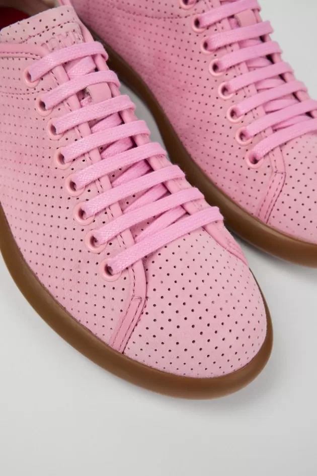 Shop Camper Roze Nubuck/Leren Sneaker Voor Dames