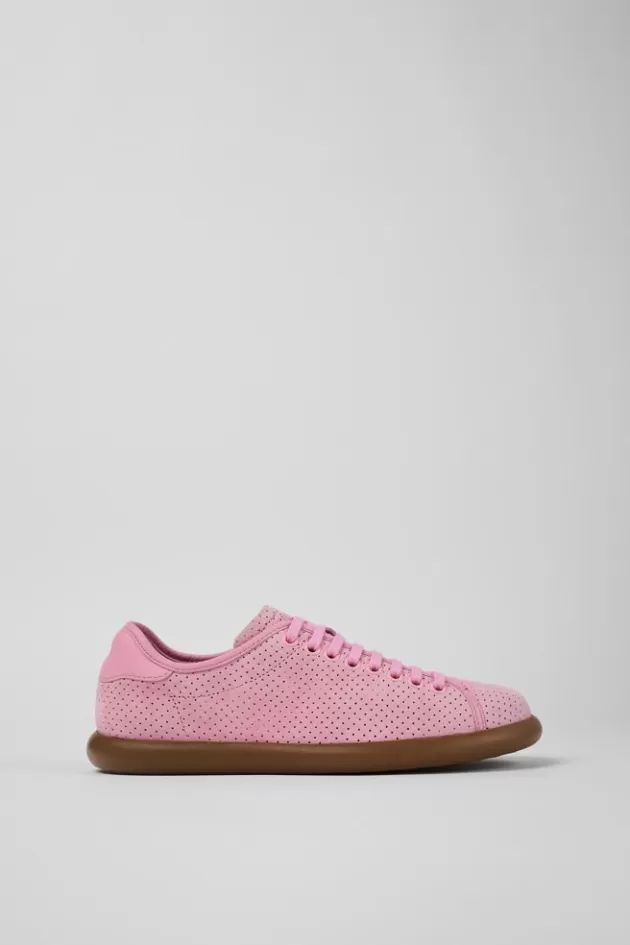 Shop Camper Roze Nubuck/Leren Sneaker Voor Dames