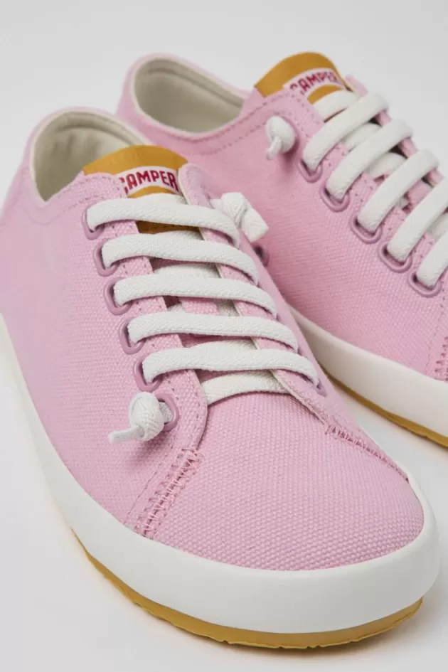 Clearance Camper Roze Textiel Sneaker Voor Dames