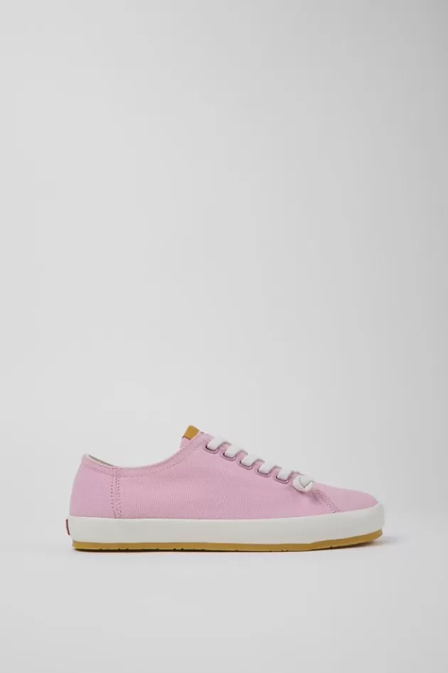 Clearance Camper Roze Textiel Sneaker Voor Dames