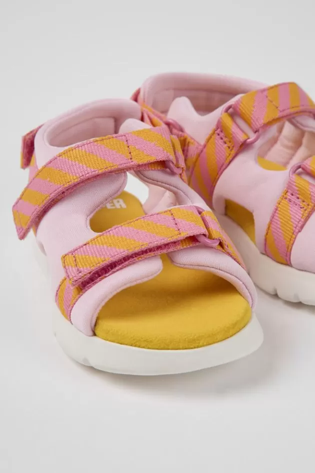 Flash Sale Camper Roze-Oranje Stoffen Kindersandalen