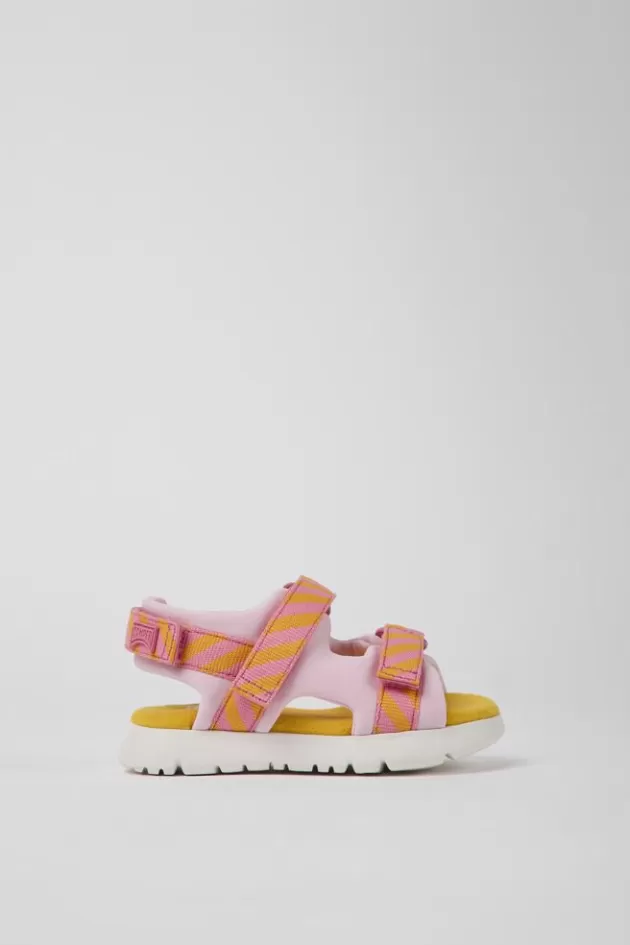 Flash Sale Camper Roze-Oranje Stoffen Kindersandalen