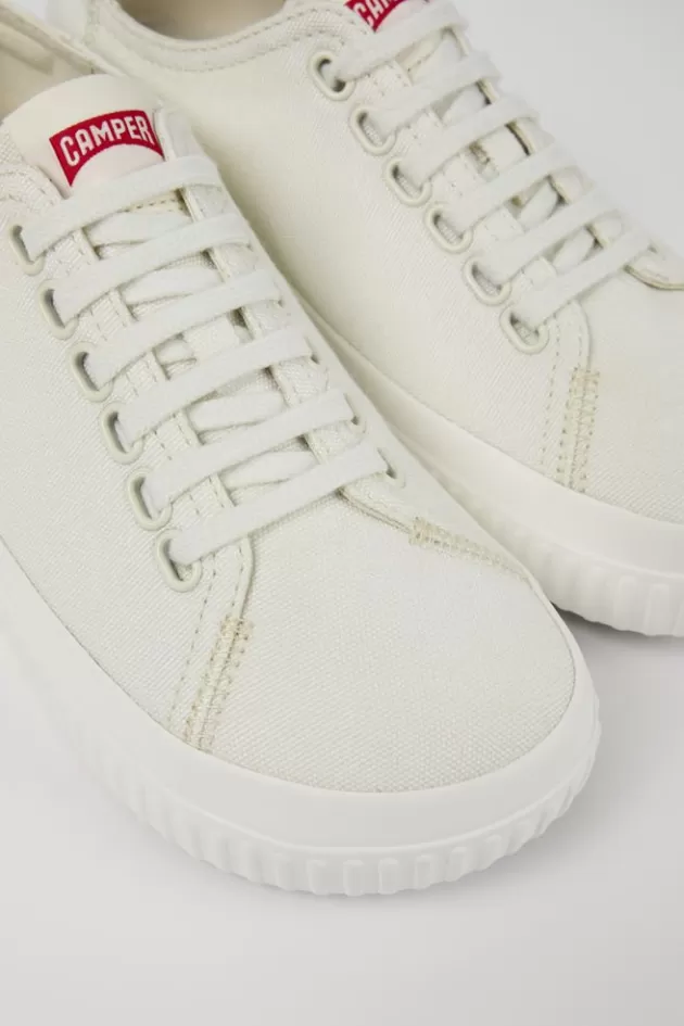 Clearance Camper Witte Damesschoenen Van Textiel