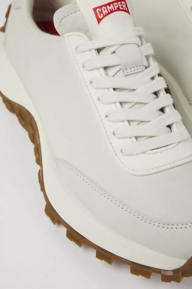 Cheap Camper Witte Damessneakers Van Ongeverfd Leer
