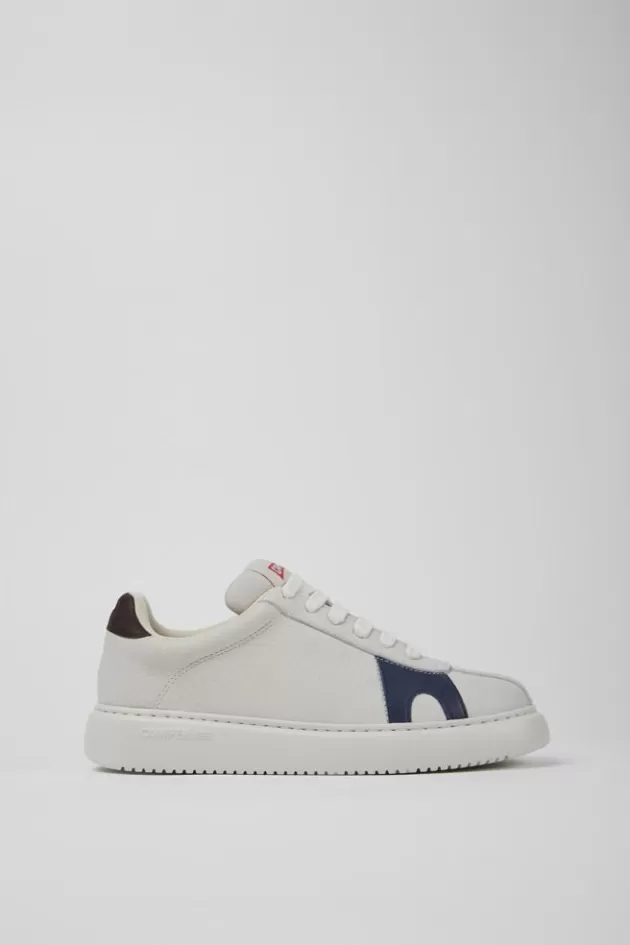 New Camper Witte Damessneakers Van Ongeverfd Leer