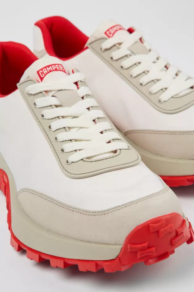 Fashion Camper Witte Herensneakers Van Gerecycled Pet En Nubuck