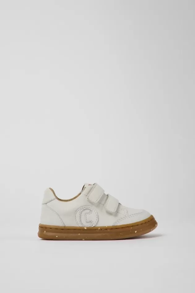 Cheap Camper Witte Kindersneakers Van Ongeverfd Leer
