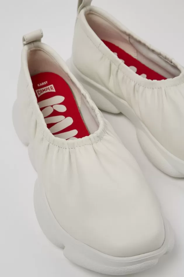 Shop Camper Witte Leren Damesballerina'S