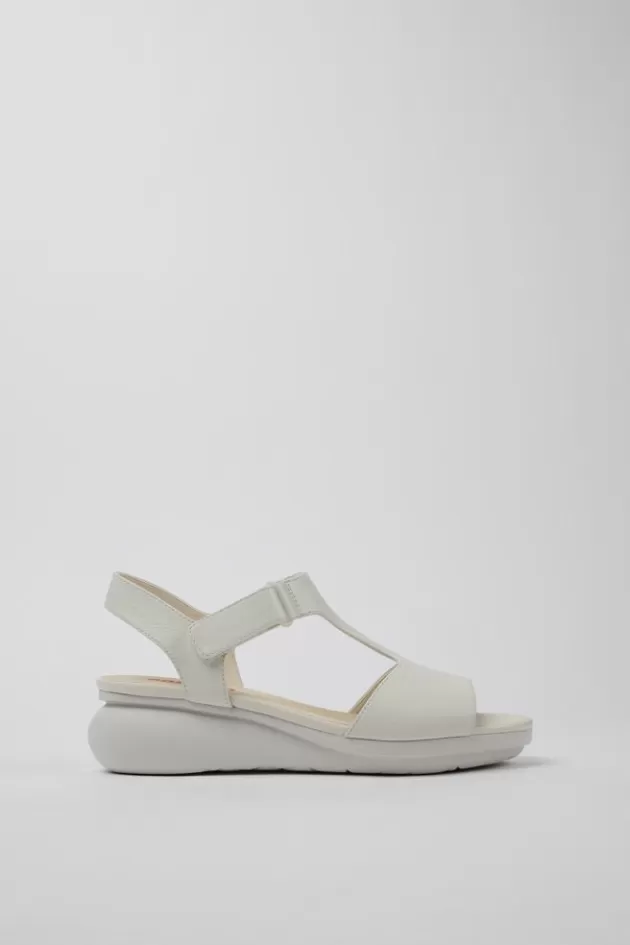 Sale Camper Witte Leren Damessandalen