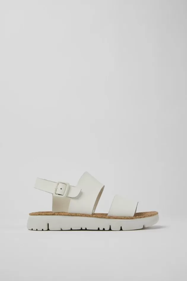 Cheap Camper Witte Leren Damessandalen