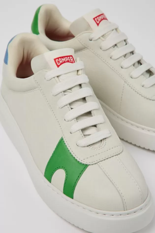 Hot Camper Witte Leren Damessneaker