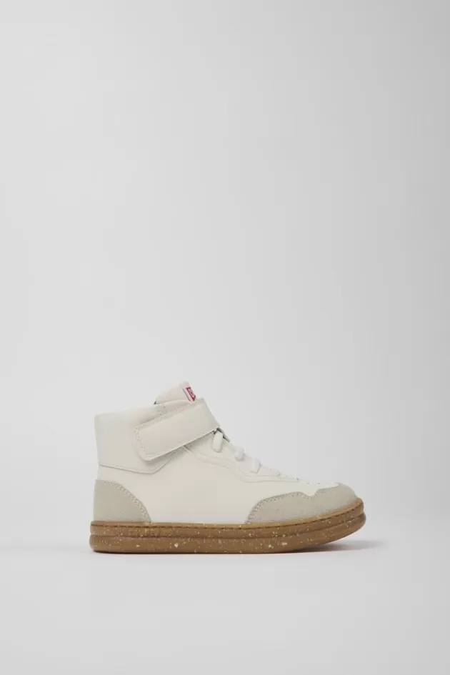 Cheap Camper Witte Leren En Nubuck Kinder-Enkelboots