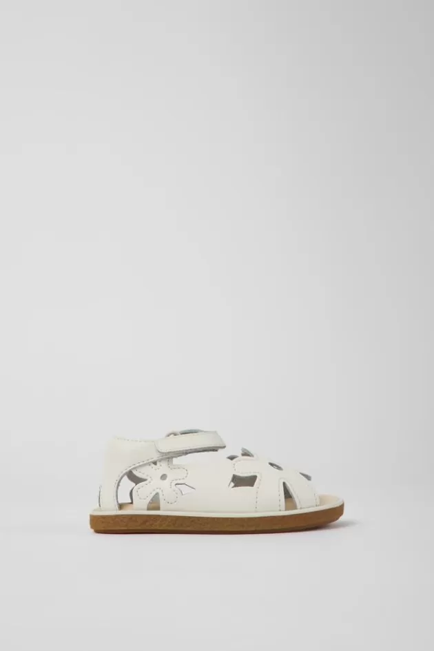 Store Camper Witte Leren Kindersandalen