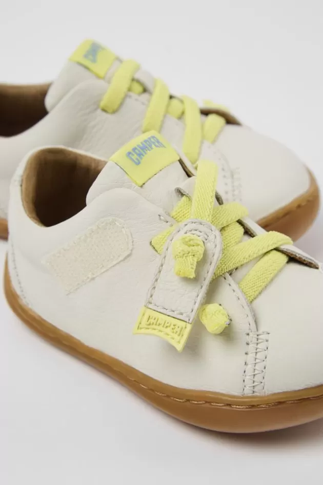 Fashion Camper Witte Leren Kinderschoenen
