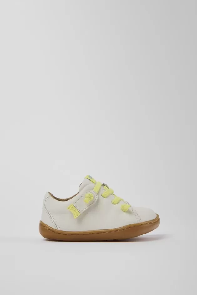 Fashion Camper Witte Leren Kinderschoenen