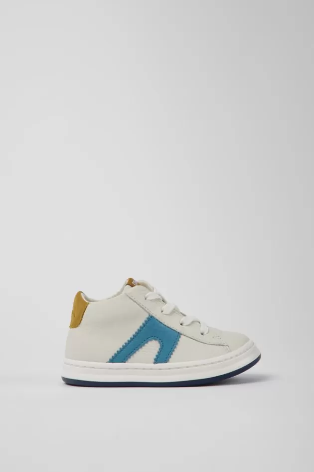 Hot Camper Witte Leren Kindersneakers