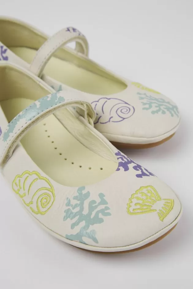 Shop Camper Witte Leren Mary Jane-Schoenen