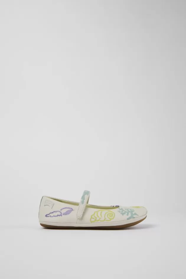 Shop Camper Witte Leren Mary Jane-Schoenen