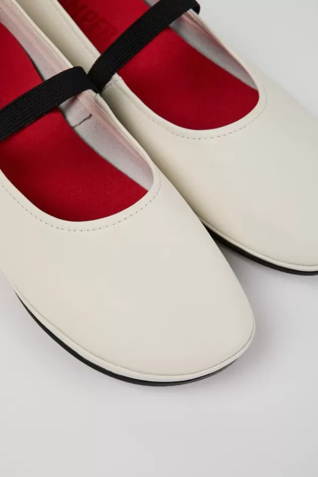 Discount Camper Witte Leren Mary Jane-Schoenen Voor Dames