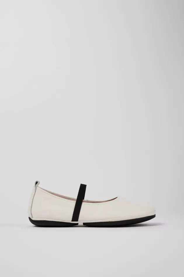 Discount Camper Witte Leren Mary Jane-Schoenen Voor Dames