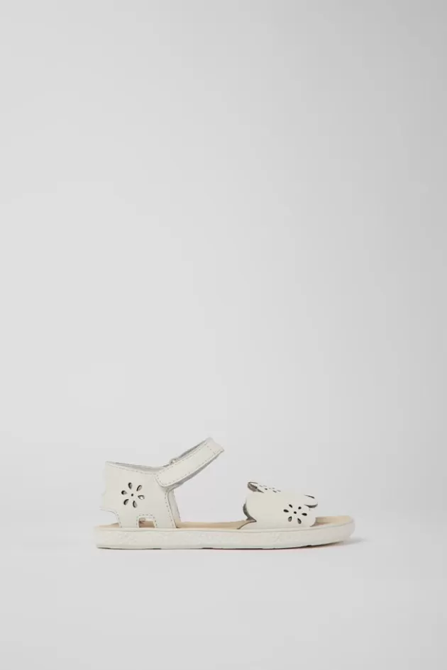 Cheap Camper Witte Leren Meisjessandalen
