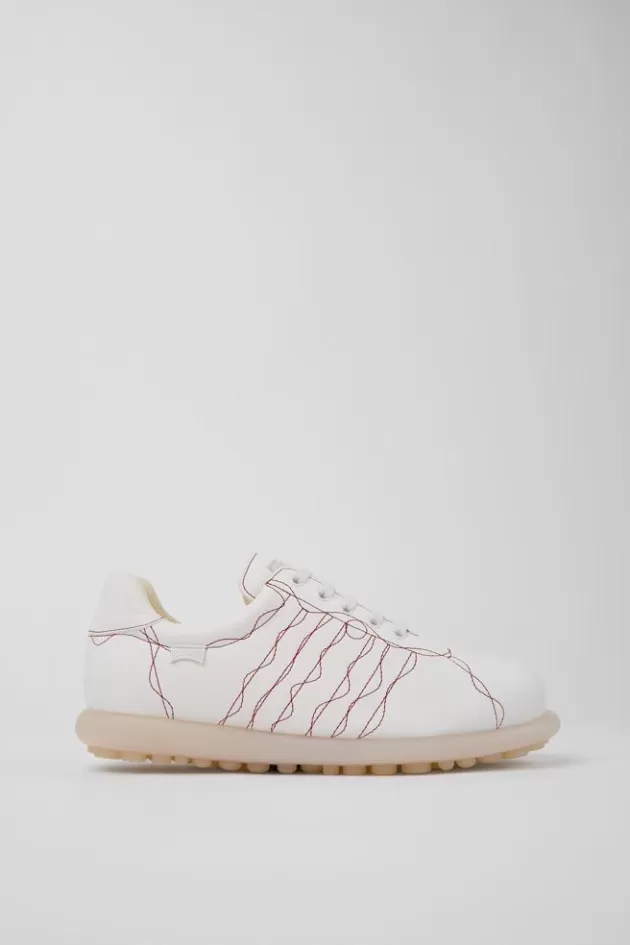 Discount Camper Witte Leren Oxford Sneaker Voor Heren