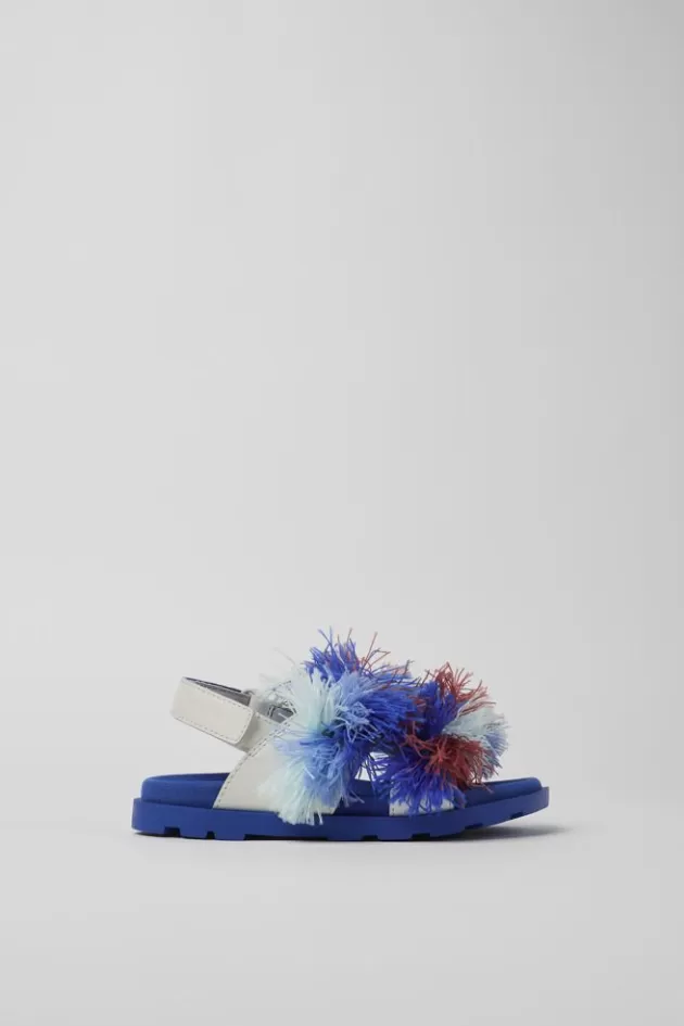 Shop Camper Witte Leren Sandaal